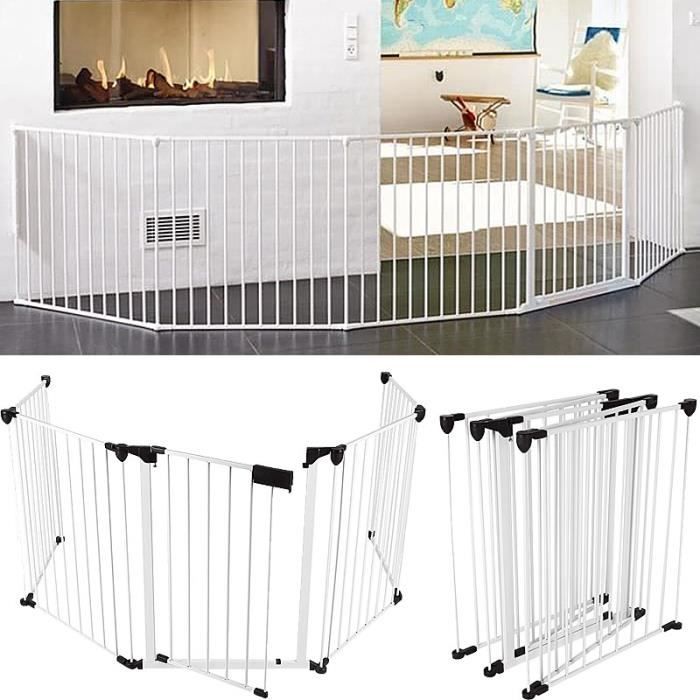 Barrière de sécurité en métal 75 - 110 cm blanc Childhome