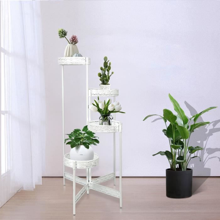 Étagère Plante-pour Salon/Balcon/Jardin/Bureau-Blanc - QIFAshma® - PORTE-PLANTE