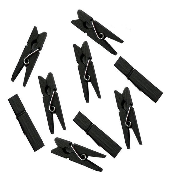 Lot De 6 Mini Pinces Noires My Accessories - Neuf Sous Emballage, Idéal Pour Organisation