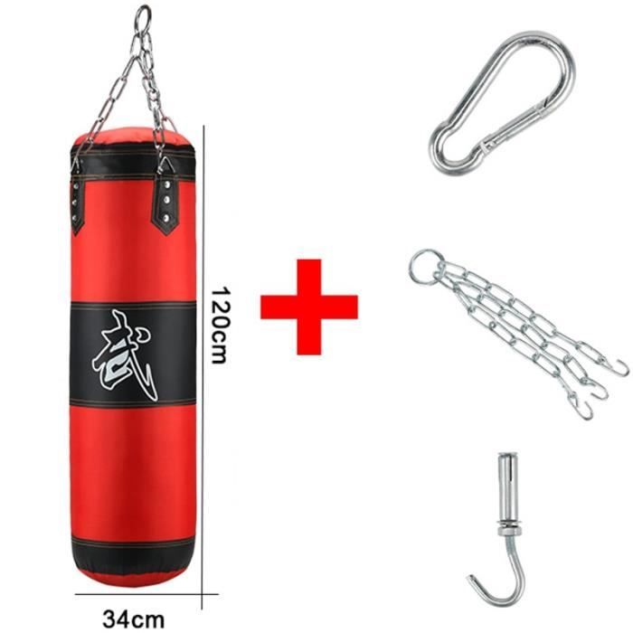 Sac de frappe,Sac de boxe Suspendus Sac De Boxe avec Gants Bandage Main Chaînes Suspendues