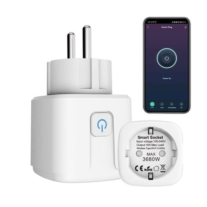 ZigBee Prise Connectée 16A, 3680W -compatible Alexa et Google et Home- Avec  Contrôle Vocal- Mesure de Consommation électrique - Cdiscount Bricolage