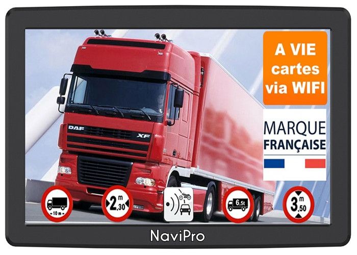 GPS Poids Lourd 7 Pouces NaviPro Active pour Camion, Bus, Camping Car,  Support Magnétique, Europe + Maroc + Mise a jour A Vie - Cdiscount Auto