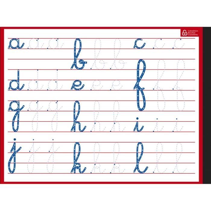 Ardoise blanche BOUCHUT effaçable alphabet en minuscule