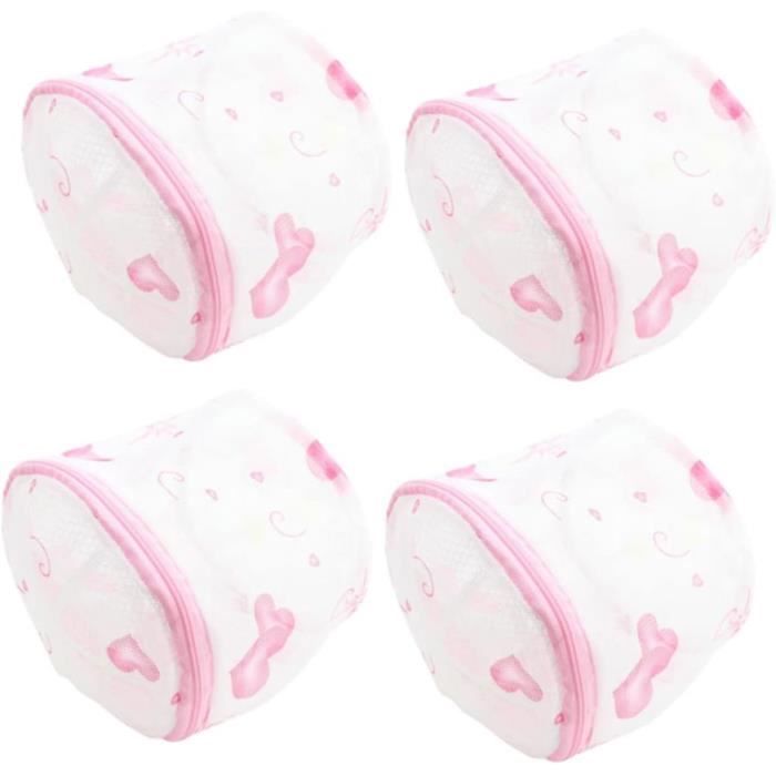 Filet Protection Lingerie Lot De 4 Sacs Linge Machine FOSDICK - Filet Lavage Soutien-Gorge Et Sous-Vêtements - 30x20cm - Zippé Réutilisable Filet De Lavage Machine A Laver