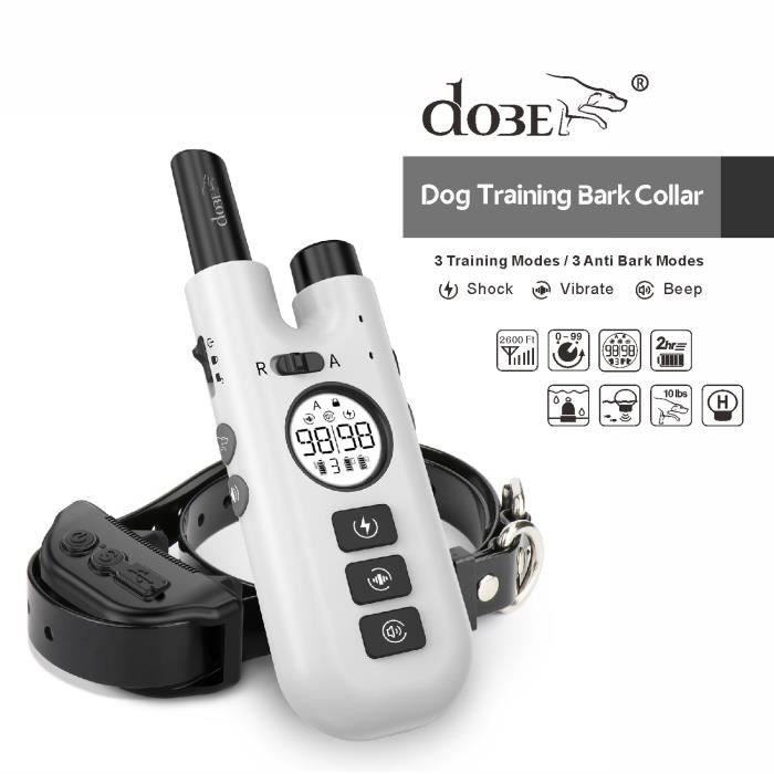 Dog Training Bark Collar 2 in 1 No Bark Control Collar 800M