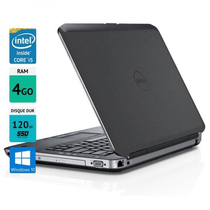 Top achat PC Portable Pc portable Dell Latitude E5420 14" 4GO SSD 120GO Windows 10 gris pas cher