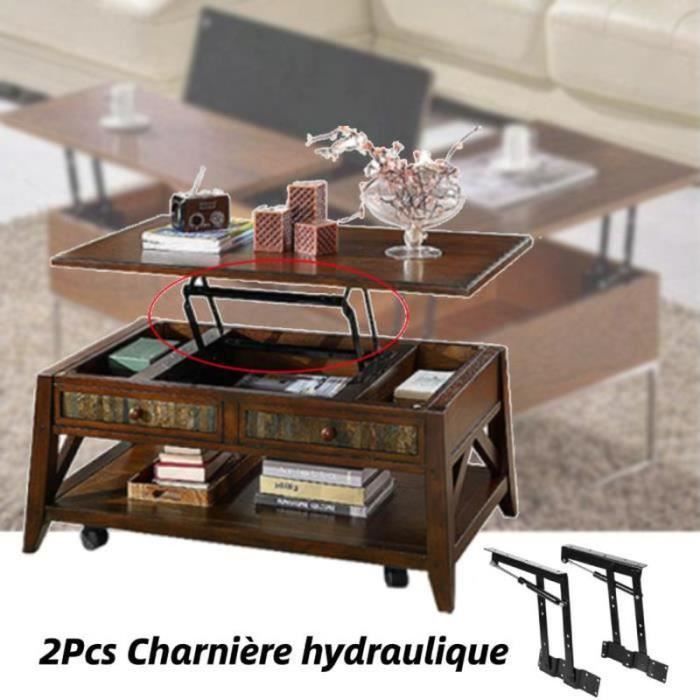 TABLE BASSE Paire Pliage Ascenseur Mécanisme de Plateau Relevable Lift Up Ressort Charnière pour
