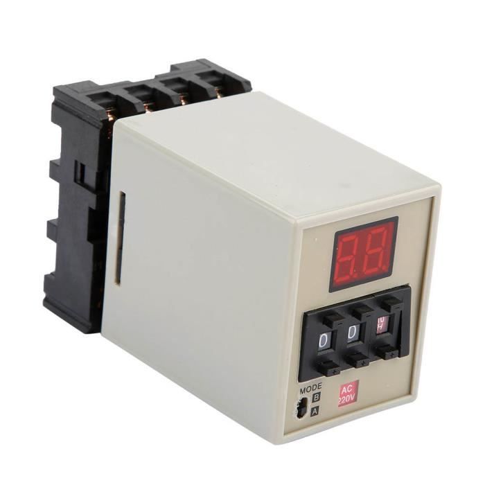 Dual Mode Delay Timer Relay, AH3-DM DC 5V 12V 24V 0.01S-99H Timer Relay, High Precision for Communication Remote Control(AC/DC 24V