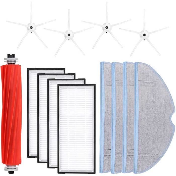Rouleau Nettoyage Rechange S7 Q7 Brosse Principale De Rechange Pour Aspirateur Robot Roborock S7 / Q7 Max / S7 MaxV Ultra - Lot De 2 - Caoutchouc Durable Rouleau Nettoyage Robot Aspirateur