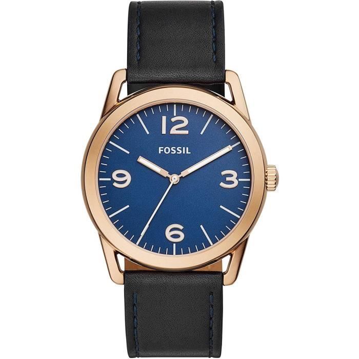 Fossil Ledger Homme 42mm Bracelet Cuir Bleu Quartz Analogique Montre BQ2306  , - Achat/vente montre - Cdiscount