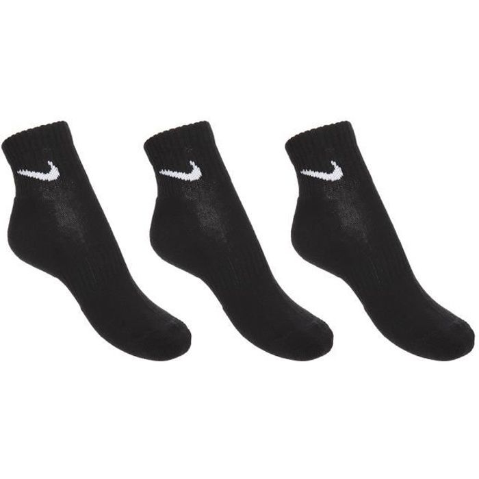 Lot 6 paires chaussettes entraînement Nike Everyday blanc noir