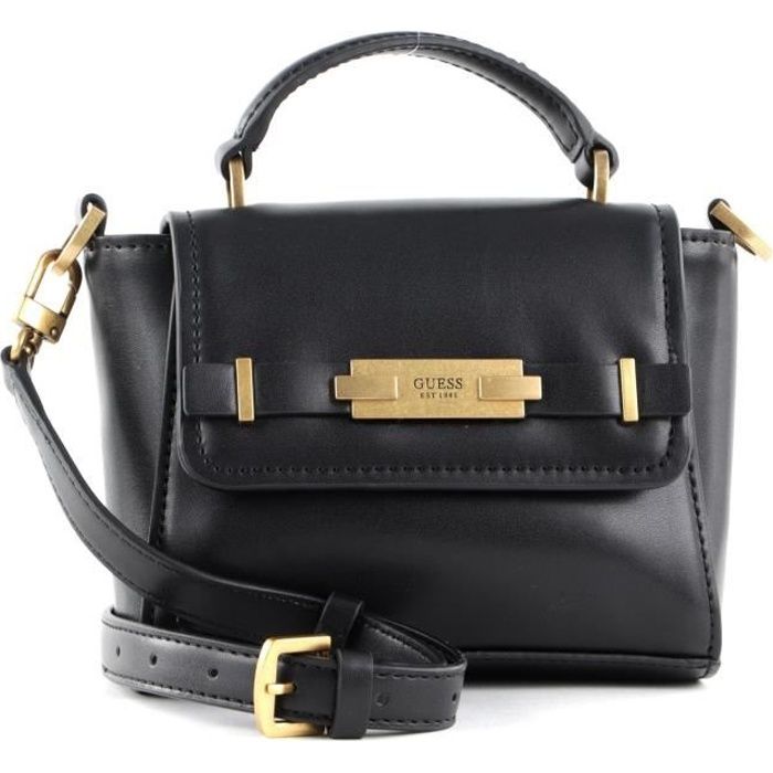 GUESS Bea Mini Top Handle Flap Black [140448] sac à main sac a main