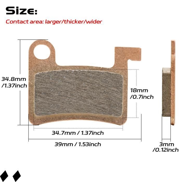 Patin de Frein Métallique pour GUNAI MX25 Vélo Electrique (2 paires)