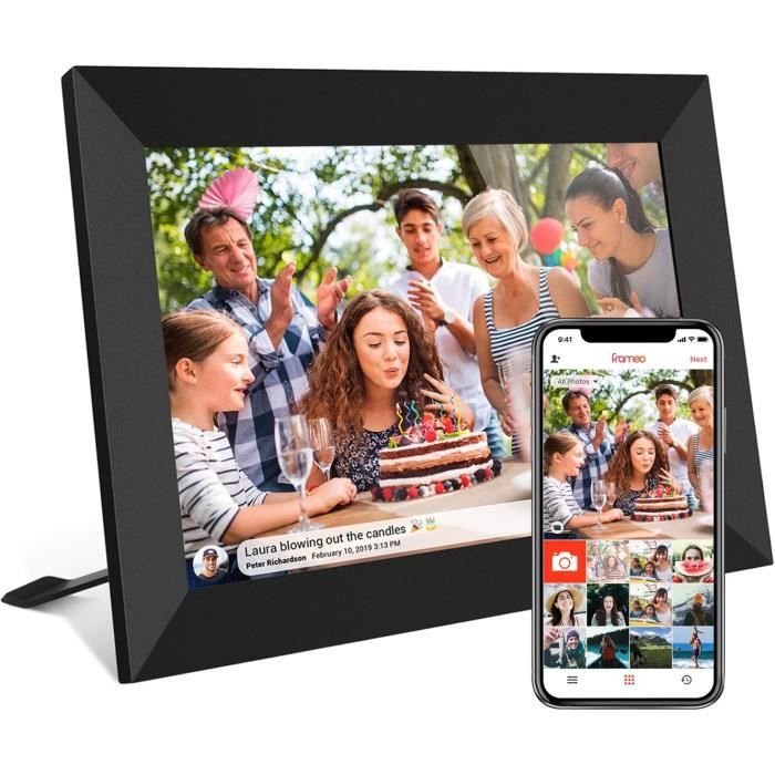 Cadre Photo Numérique 10.1 Pouces WiFi Digital Rotation Automatique Partager des Photos et Vidéos