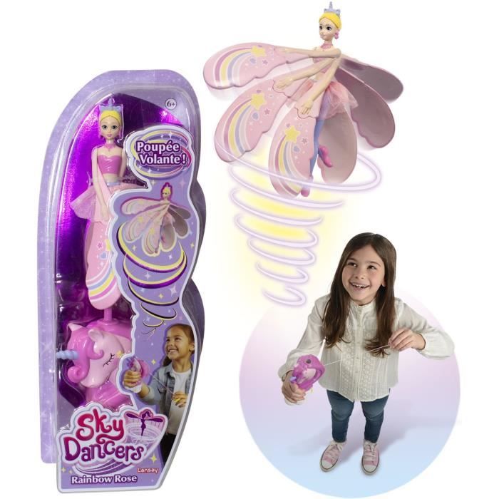 Poupée Volante Sky Dancers Lansay Rainbow Rose 30036lansay – Fonctionne Sans Pile, Dès 6 Ans