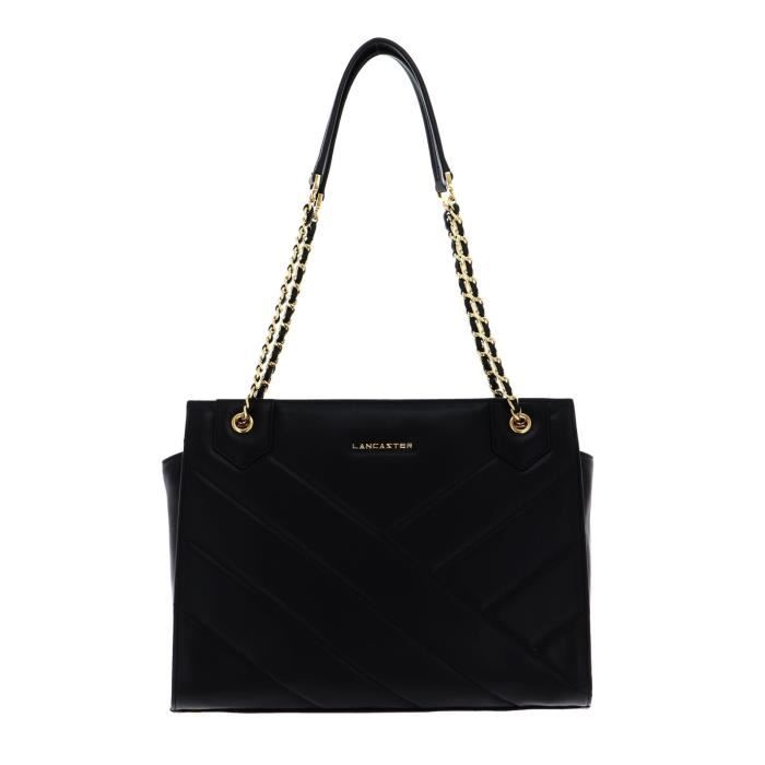 LANCASTER Crois Matelass Shopper Noir 135550 sac paule