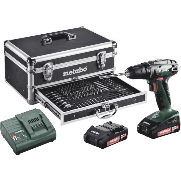 Perceuse Visseuse Sans Fil Metabo 602207910 18 V 2 0 Ah Li Ion 2 Batteries Mallette Accessoires 1 Pc S Achat Vente Perceuse Perceuse Visseuse Sans Fil Cdiscount