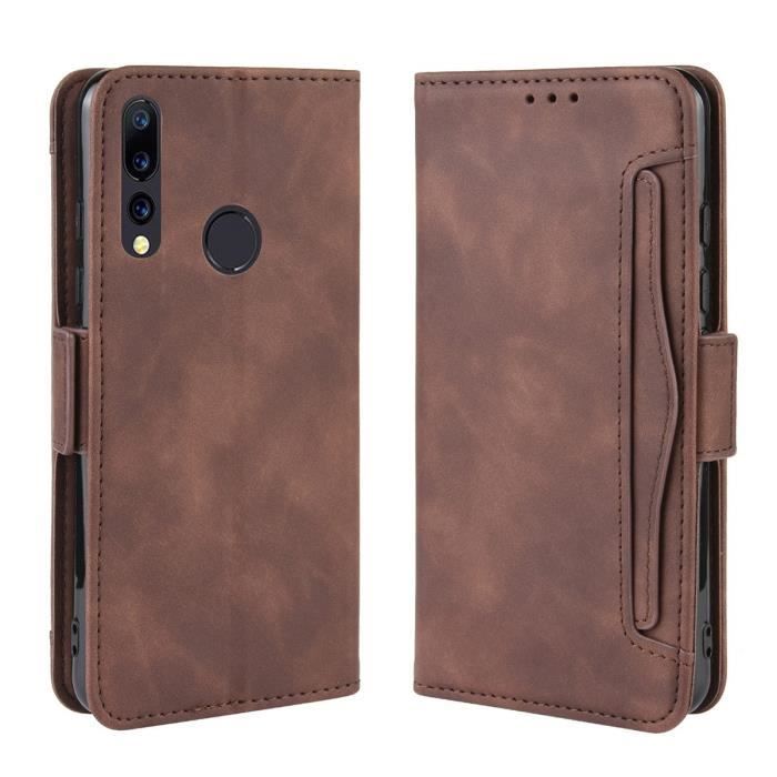 Étui Portefeuille Flip Cover Fleuri Pour UMIDIGI A5 Pro - Cuir Artificiel, Noir Et Blanc, Neuf
