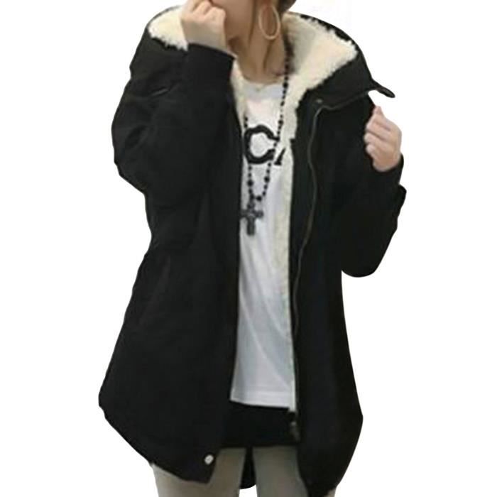 Only Femme-Veste XS S M L XL Parka Fourrure-capuche court Parka automne-hiver