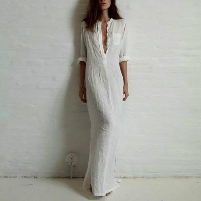 robe blanche lin