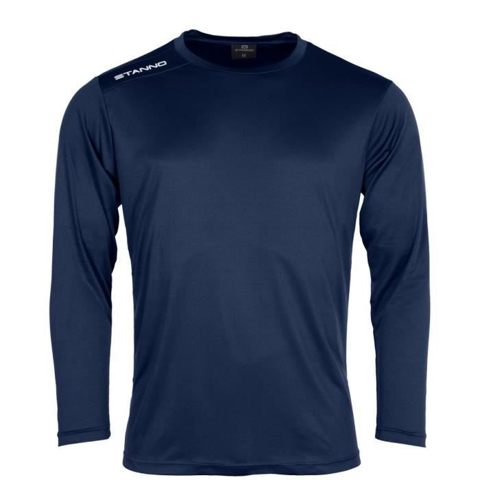T-shirt Manches Longues Springfield Garçon 9-10 Ans - Col Côtelé, Tissu Piqué - Couleur Bleu - Basique Confortable