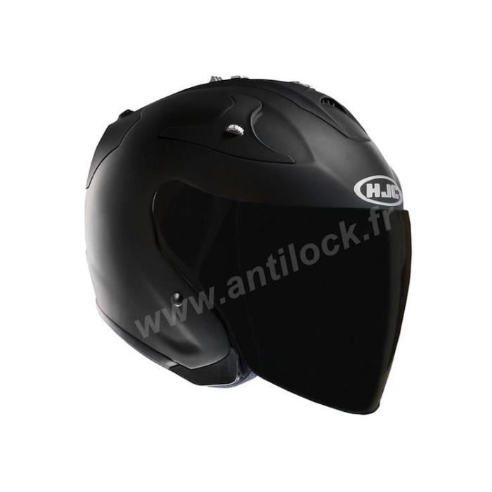 HJC Casque FG JET Fibre Noir Mat + Visière teintée fumée Cdiscount Auto