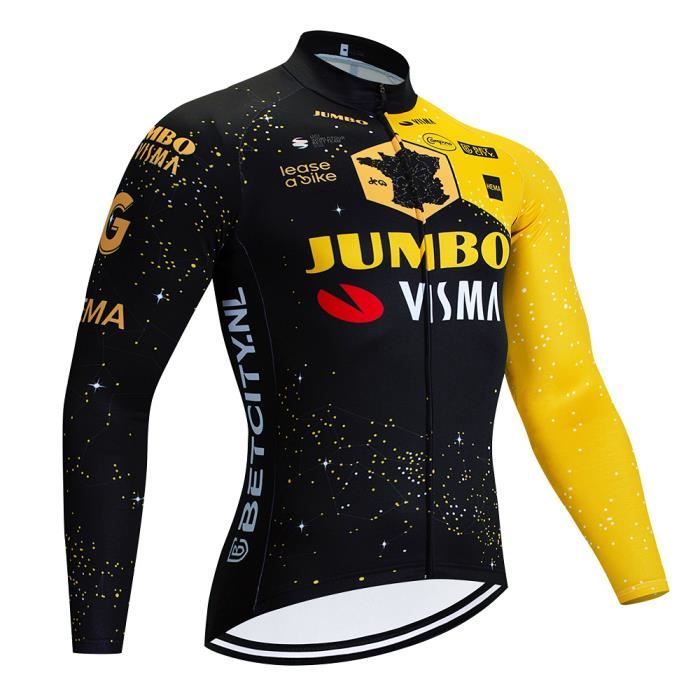 Ensemble Maillot Et Cuissot Cyclisme Homme - Manches Longues - Réfléchissant - Multi-tailles
