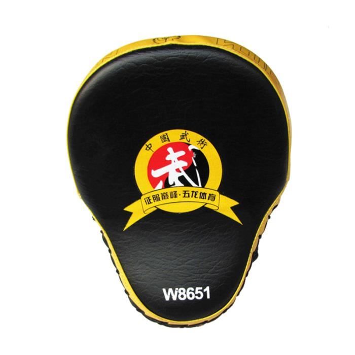 Pao De Frappe Muay Thai - Pad Courbe Pour Coups De Pied, Poing, Coude, Genou, Réglable, Rouge Ou Bleu (36x20cm)