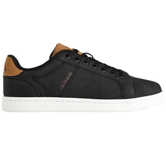 Chaussures lifestyle KAPPA Amber pour Homme - Noir, marron foncé, blanc - Inspirées du tennis rétro