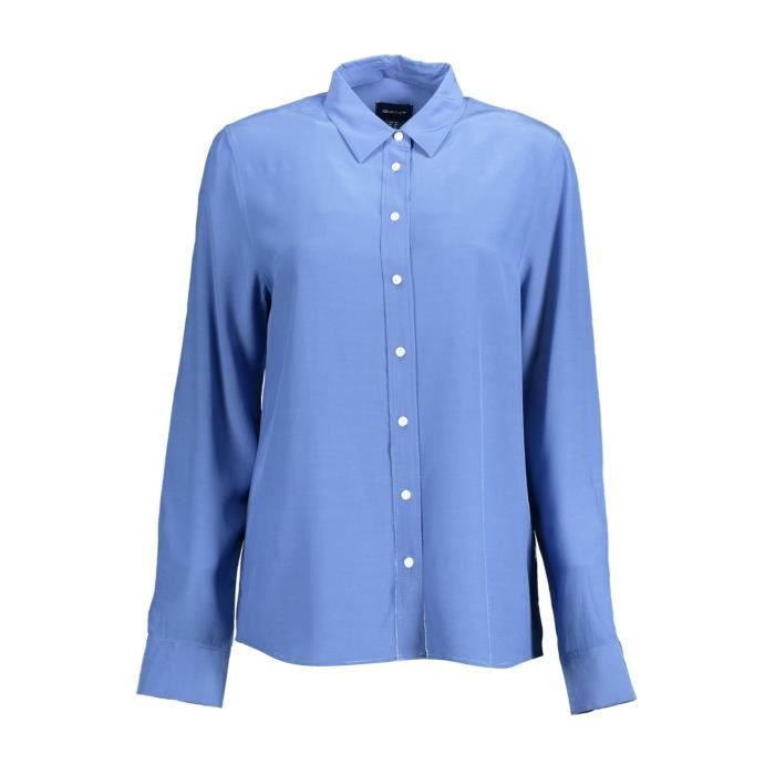 Chemise Femme Bleu GANT Textile SF14761 Ete Manches longues Col chemise Bleu Cdiscount Pret a Porter