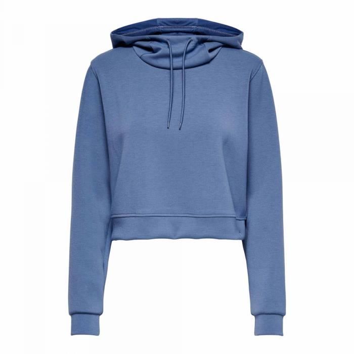 Sweat capuche col top montant femme