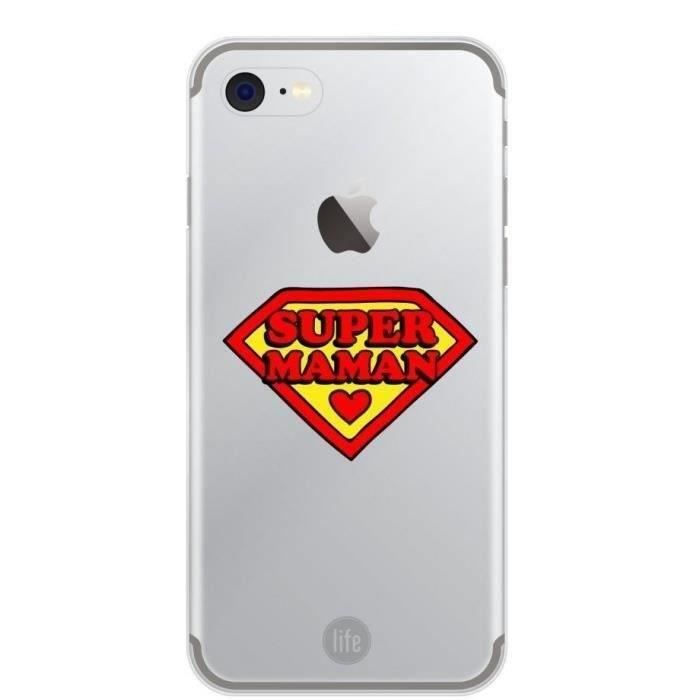 MUVIT LIFE Coque LOOOVE Case SUPER MAMAN APPLE IPHONE 7