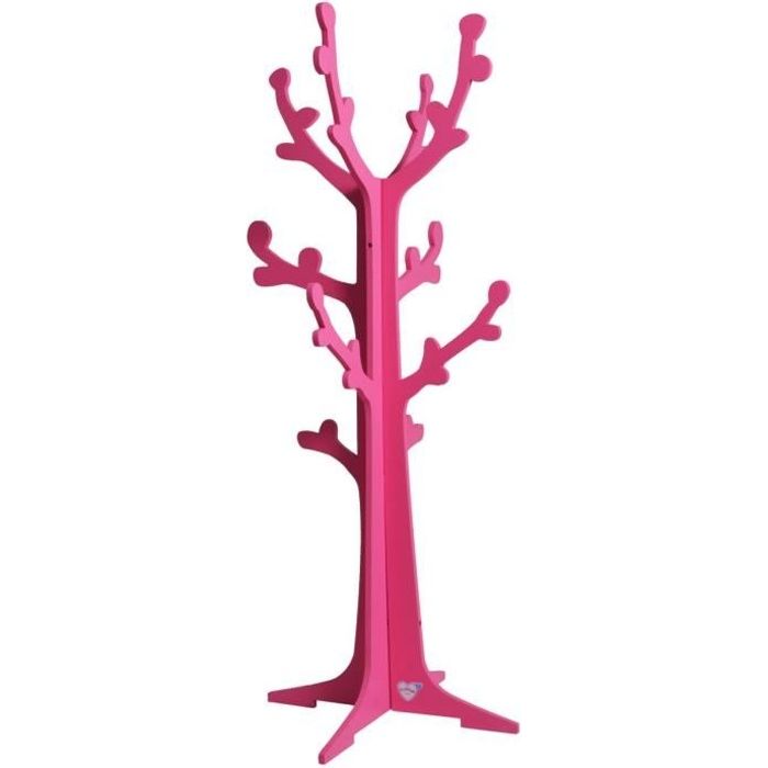 DOMIVA Arbre portant Cerisier - MDF - Porte-manteaux - Fuchsia - 120 cm