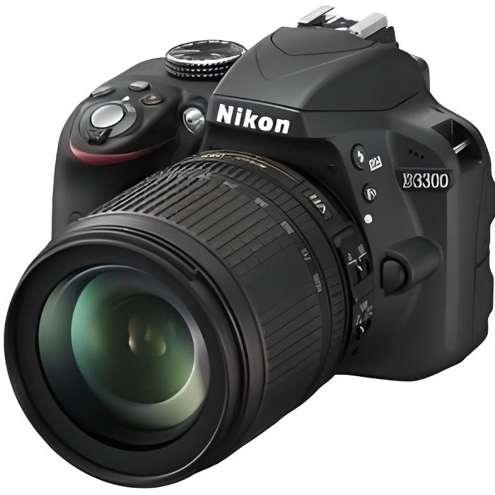 Kit appareil photo - NIKON - D3300 + AF-S DX 18-105mm VR - Noir - 18-105 mm - Stabilisation VR
