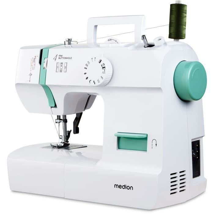 Machine à Coudre - MEDION - SM 70 - 71W - 12 Points - 700 tr/min – LED - Turquoise