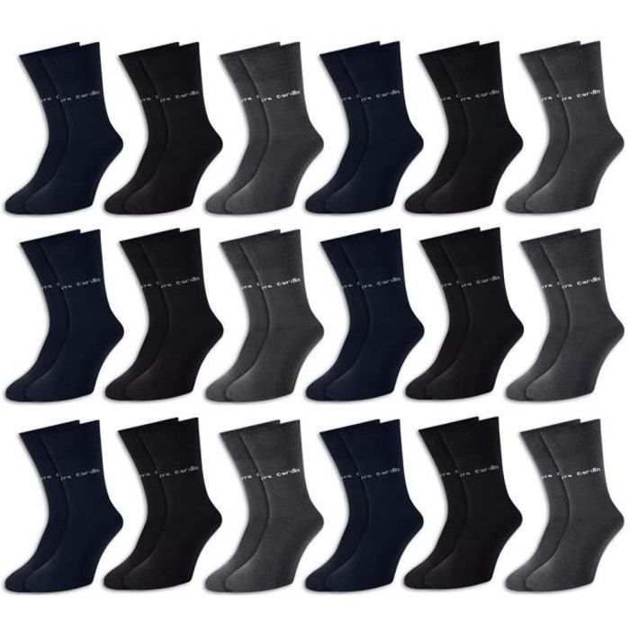 Lot de 18 paires de chaussettes Pierre Cardin 43-46 mixte lavables