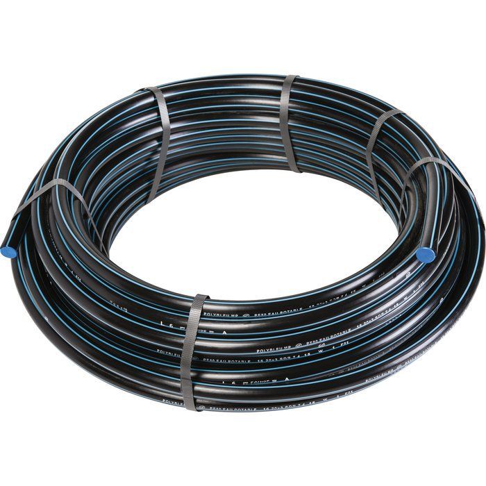 Tube alimentaire polyéthylène PE 100 - Diamètre 25 - L.50 m - PN 16