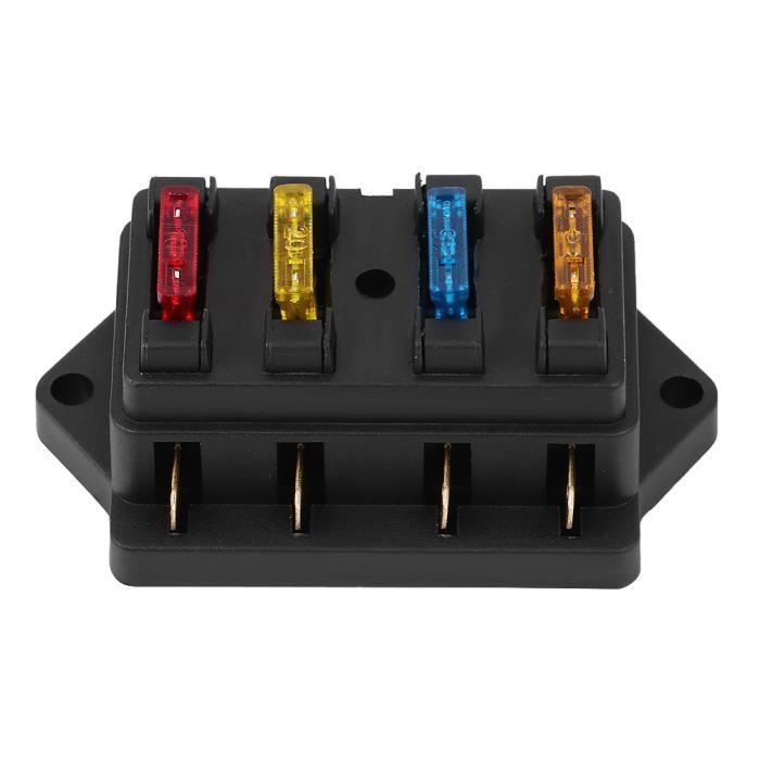 Support De Bloc De Bote à Fusibles à Lame De Circuit à 6 Voies Avec Kit De Voyant D Led Pour Voiture Van Boat Marine 88541993