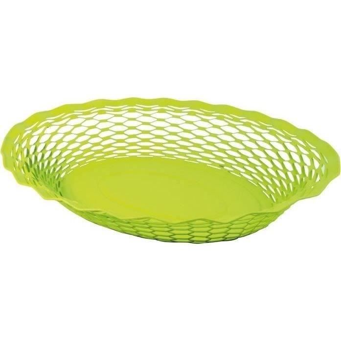 ROGER ORFEVRE - Corbeille pain Vintage ovale 25x18 cm Vert anis