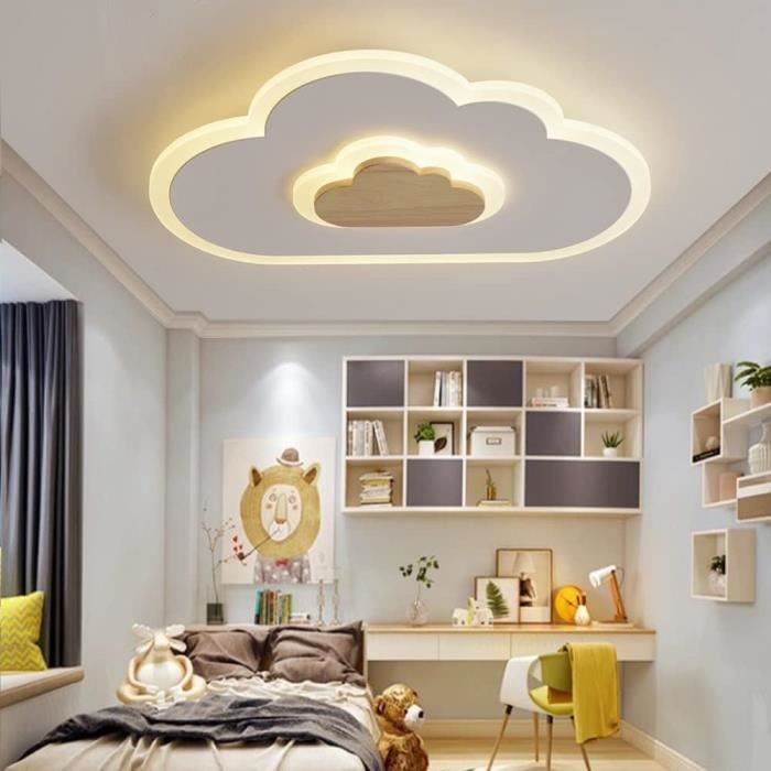 Plafonnier LED Enfant En Forme De Panda – Dimmable, Changement De Couleur, Télécommande, Pour Chambre Bébé Ou Décor Ludique