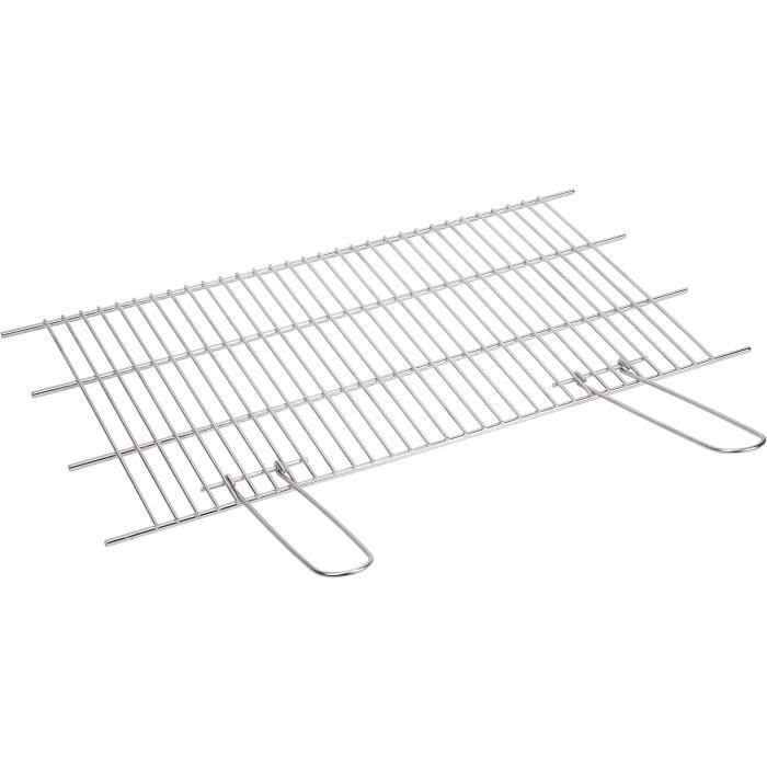 70cm Barbecue rond avec 2poignées Acier inoxydable Baguettes, barbecue, 4mm grille V2A pour feu