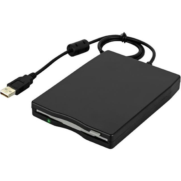 Lecteur de disquette USB Lecteur de disquette externe USB 3,5 pouces Portable Lecteur de disquette USB 1,44 Mo Brancher et Utiliser