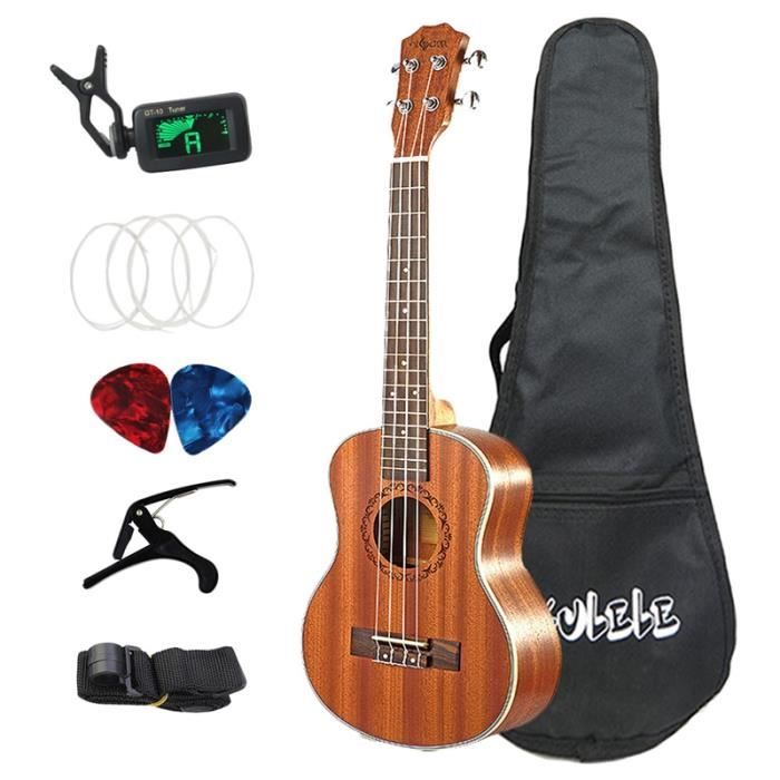 UkuléLé de 26 Pouces Set 19 Fret TéNor Acajou Bois UkuléLé Acoustique