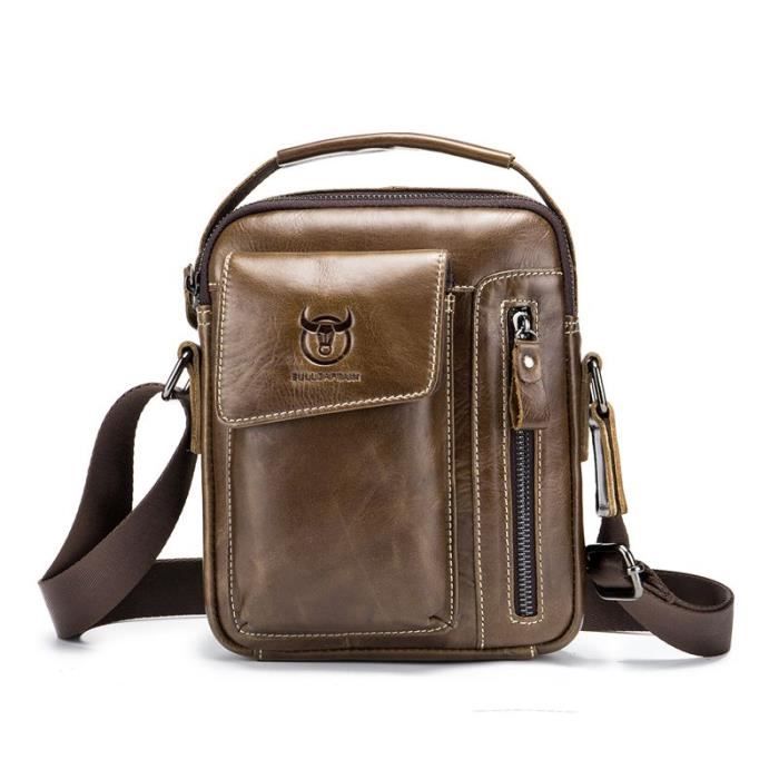 Sacoche pour homme en cuir v/éritbale Classique taille unique Brown-009