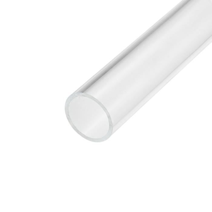 Tube Acrylique Transparent Rigide 26 Mm ID X 32 Mm OD - Longueur 25 Cm - Pour Lampes, Système Refroidissement Eau, DIY