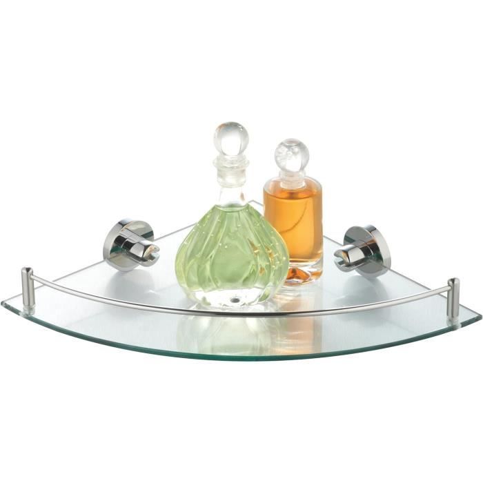 Etagère de douche d'angle chrome à visser ou à coller au mur essential SENSEA | Leroy Merlin