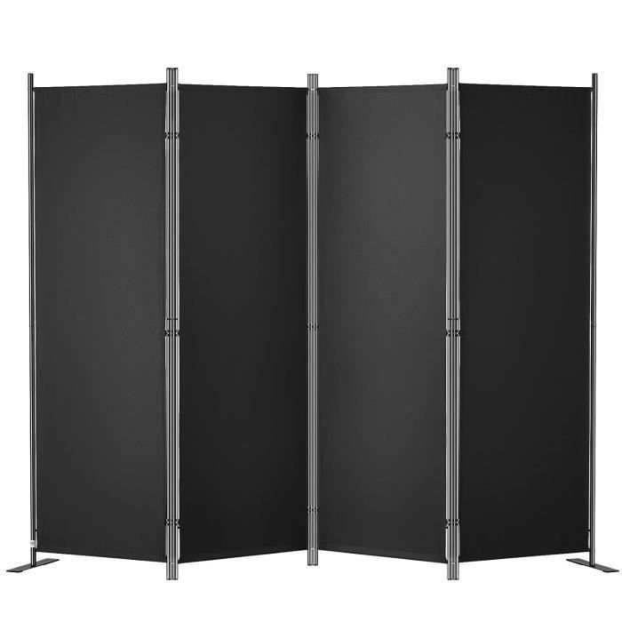 VEVOR Paravent 4 Panneaux Separateur De Piece Pliant Cloison De Separation Avec Cadre En Acier Au Carbone Et Tissu Polyester Pour Chambre A Coucher Maison Bureau Deco Interieur 224 X 30 X 171 Cm Noir 75010291 VEVOR Paravent 4 Panneaux Separateur De Piece Pliant Cloison De Separation Avec Cadre En Acier Au Carbone Et Tissu Polyester Pour Chambre A Coucher Maison Bureau Deco Interieur 224 X 30 X 171 Cm Noir 75010291