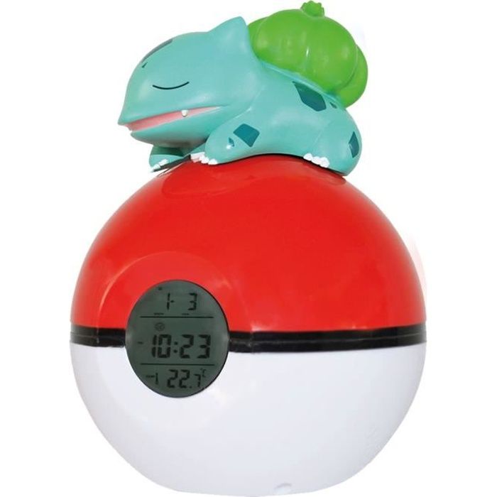 POKEMON Radio-Réveil Lampe Led Bulbasaur