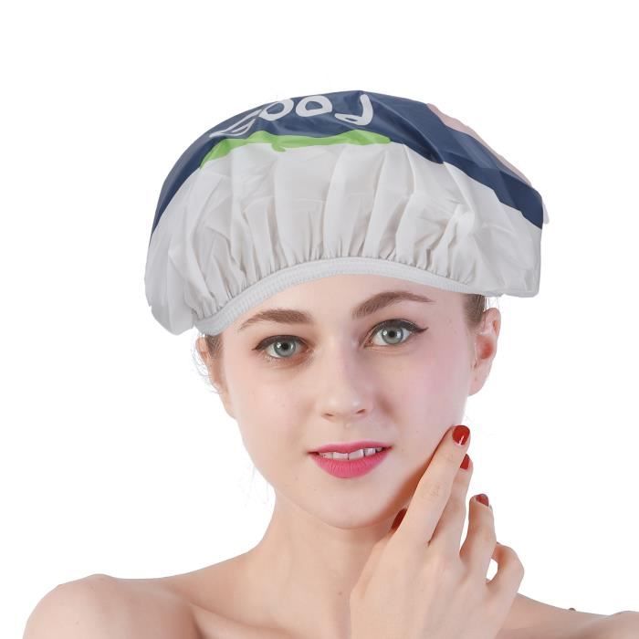 2pcs bonnets de bain imprimé double couche imperméable chapeau de bonnet de  de douche pour filles femmes BONNET DE DOUCHE - Cdiscount Au quotidien