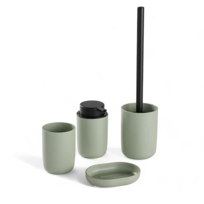 Ensemble de 4 accessoires de SDB TODAY UTILITY Gobelet distributeur savon brosse WC - vue 4